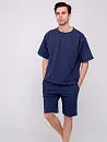 Костюм муж.(футболка+шорты)_М40/индиго